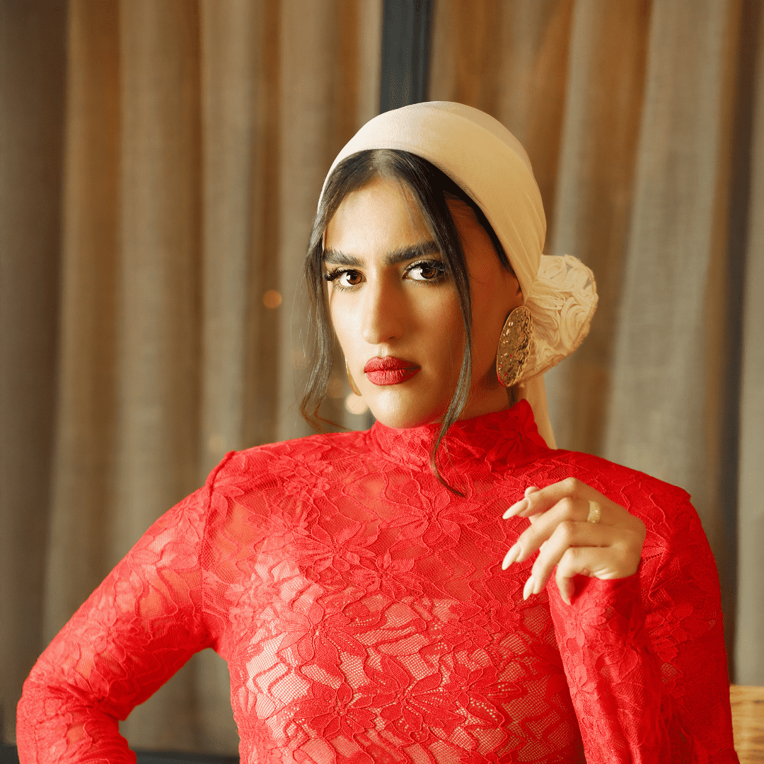 מטפחת טול רשת לייקרה שמנת 3