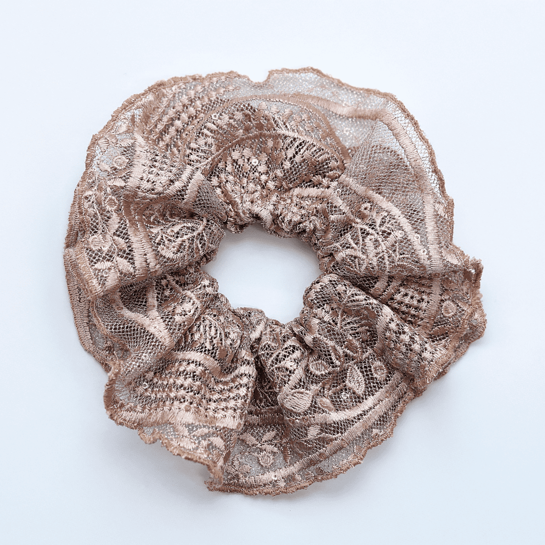 גומייה תחרה – ורוד עתיק 1